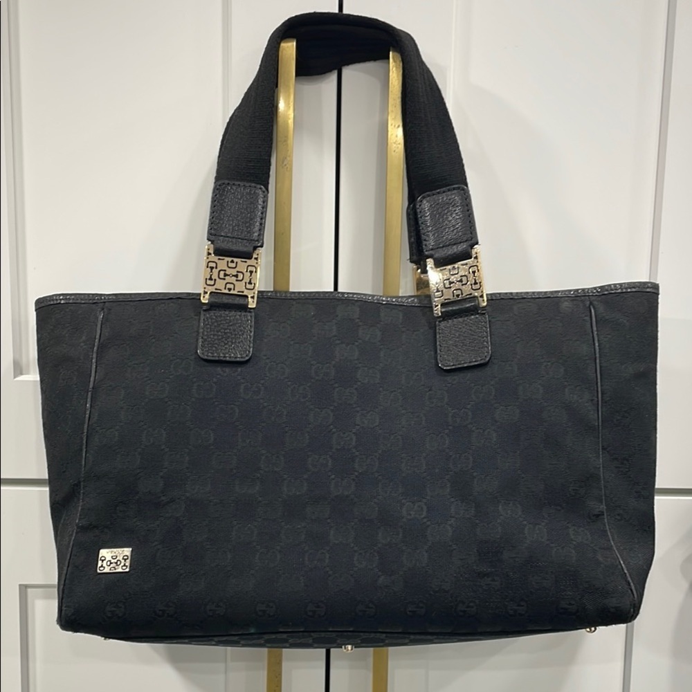 Gucci Canvas Pop Tote Black Bag